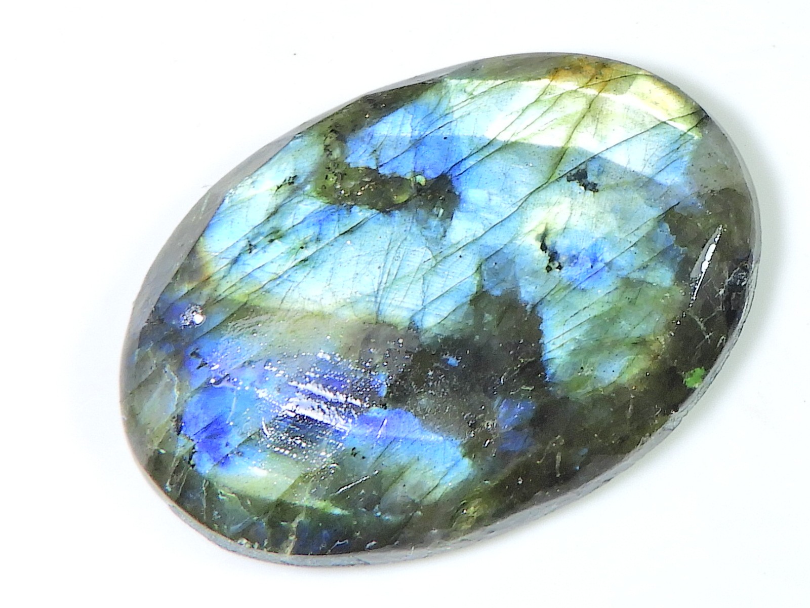Labradorite Oval facted Cut Crytsal Loose Natural Gemstone 31X43X09 MM