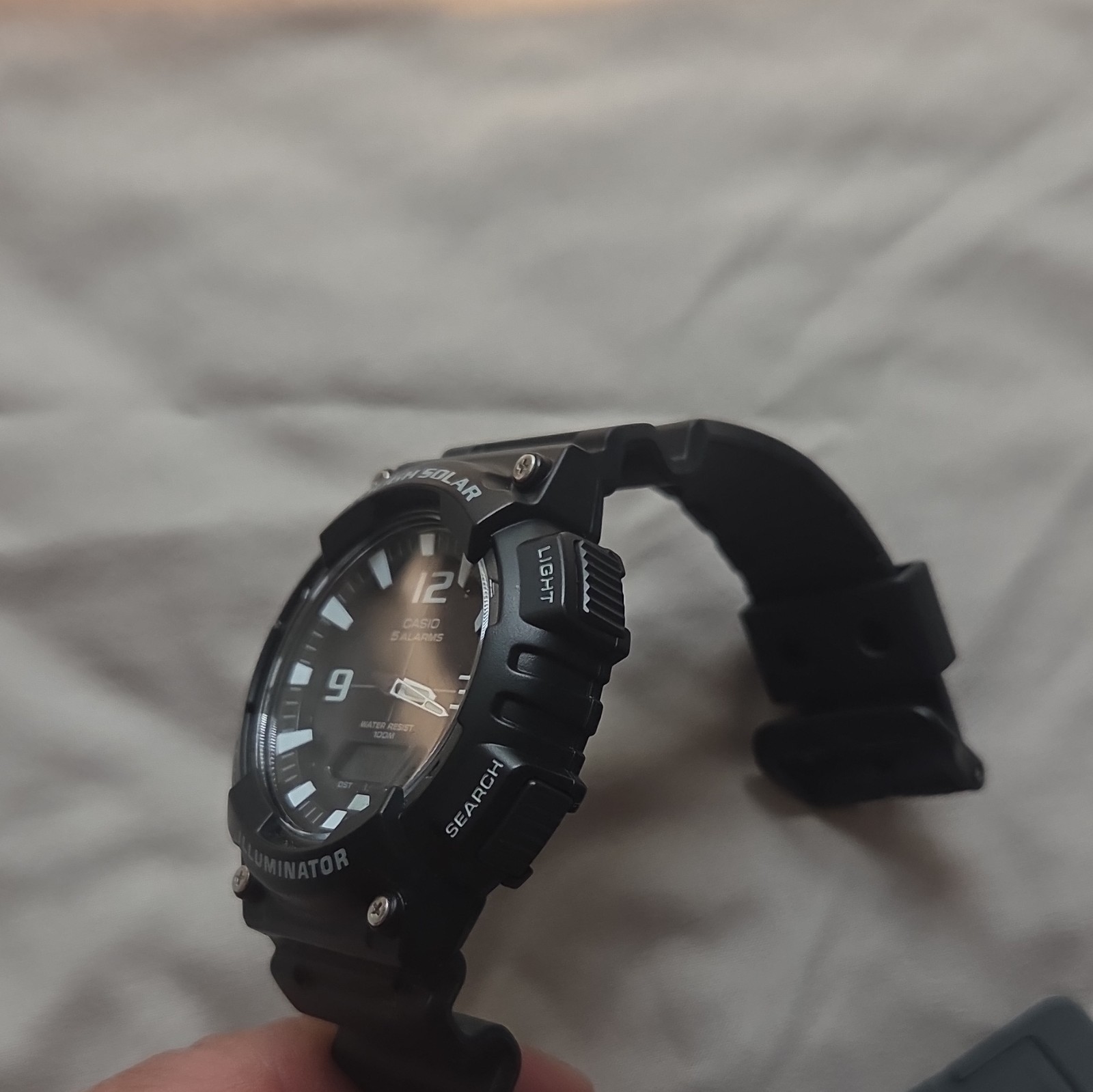 Casio Tough Solar Men’s Ana-Digi 100m 5 Alarm Black Resin Sport Watch
