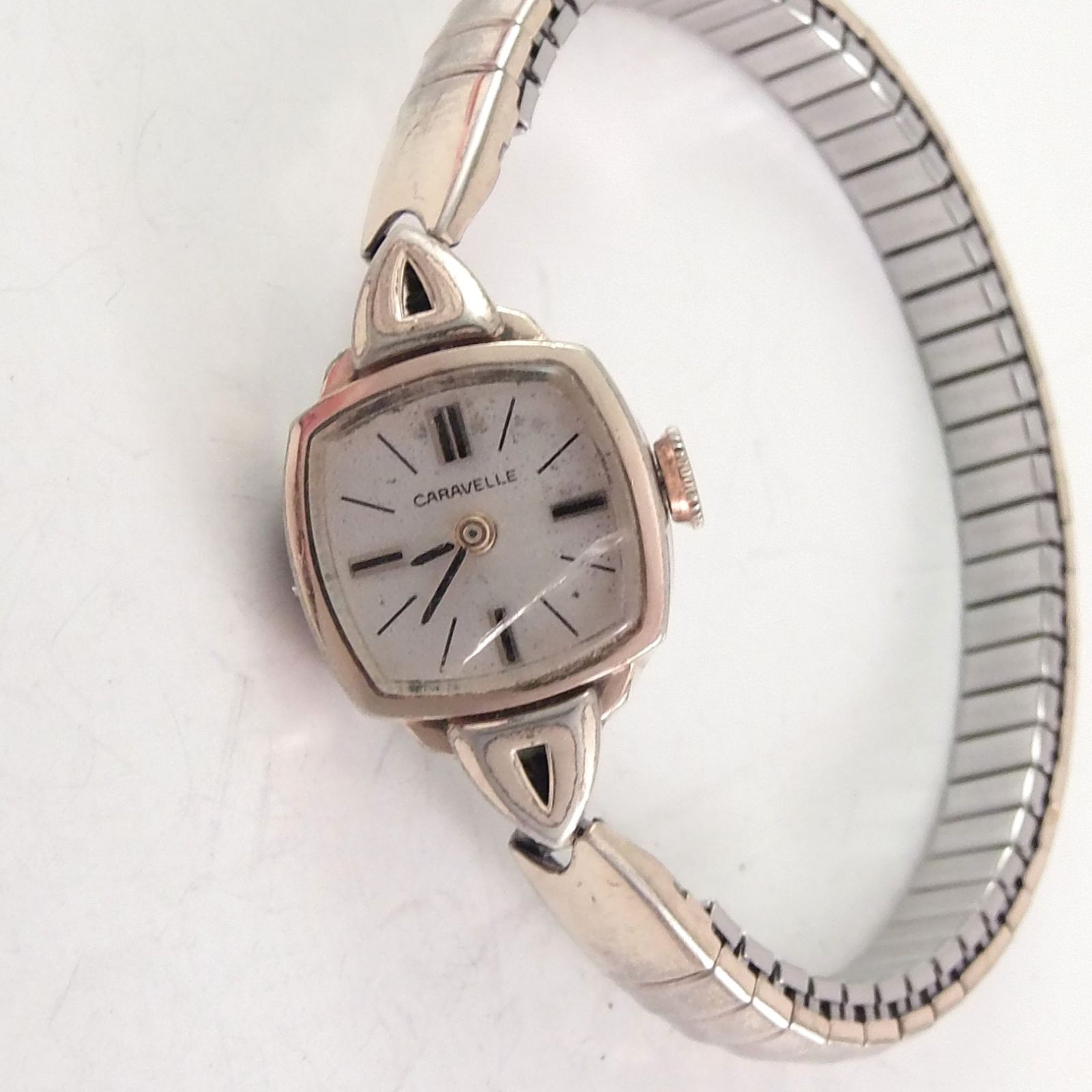 Vtg Caravelle Ladies Watch 17 Jewels Manual 1970s Womens Dress Parts or Repair
