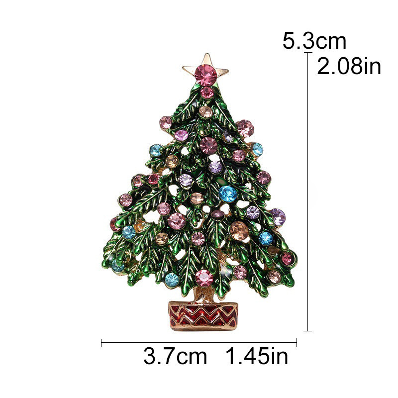 New Creative Christmas Collection Santa Claus Wreath Christmas Tree Shoes Brooch