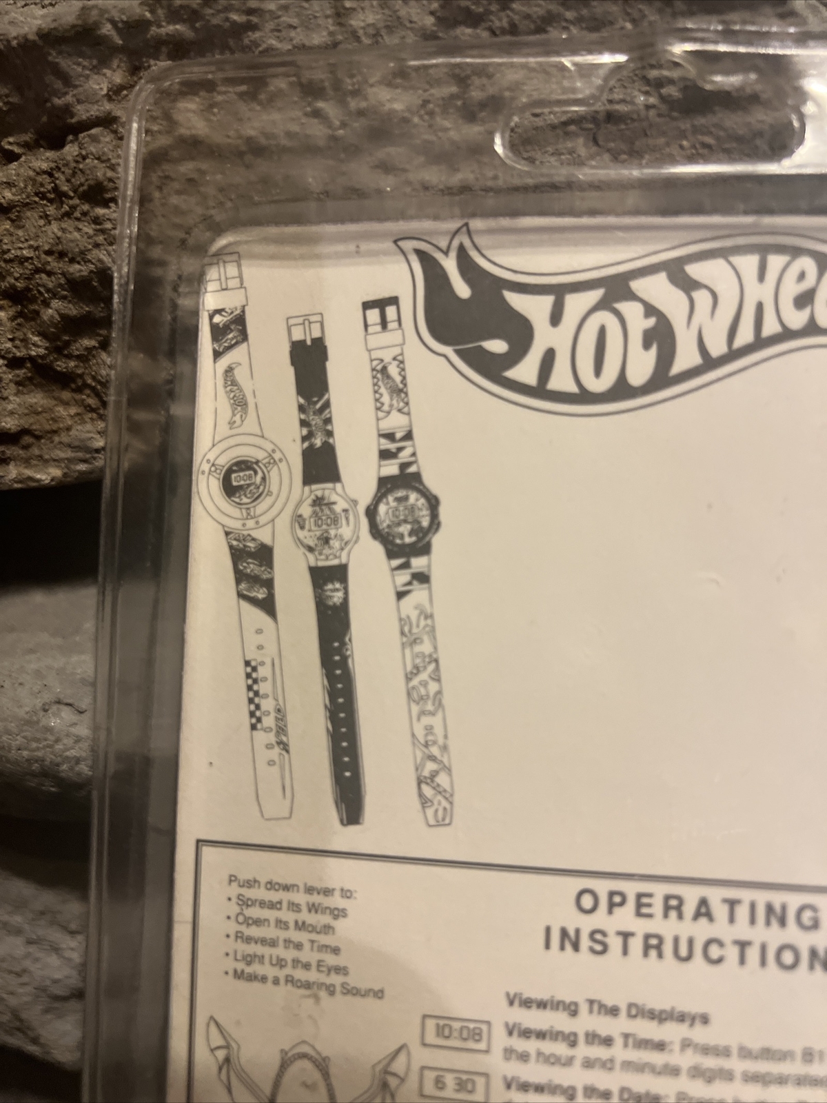 Vintage Hot Wheels Digital Detachable Wrist Watch Attack Pack Dark Claw NEW