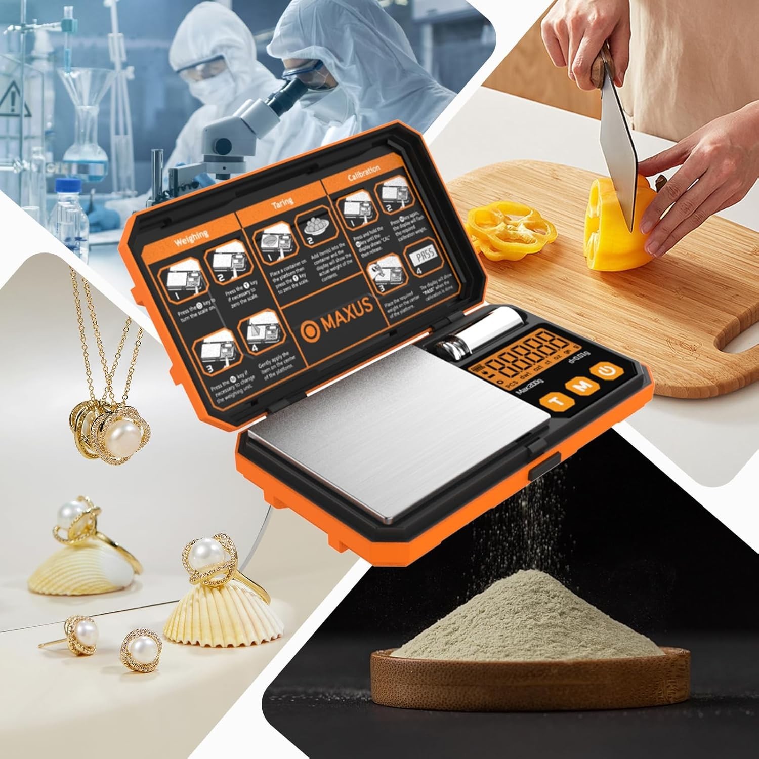 Digital Pocket Scale with Backlit LCD Display and Tare Function for Accuracy