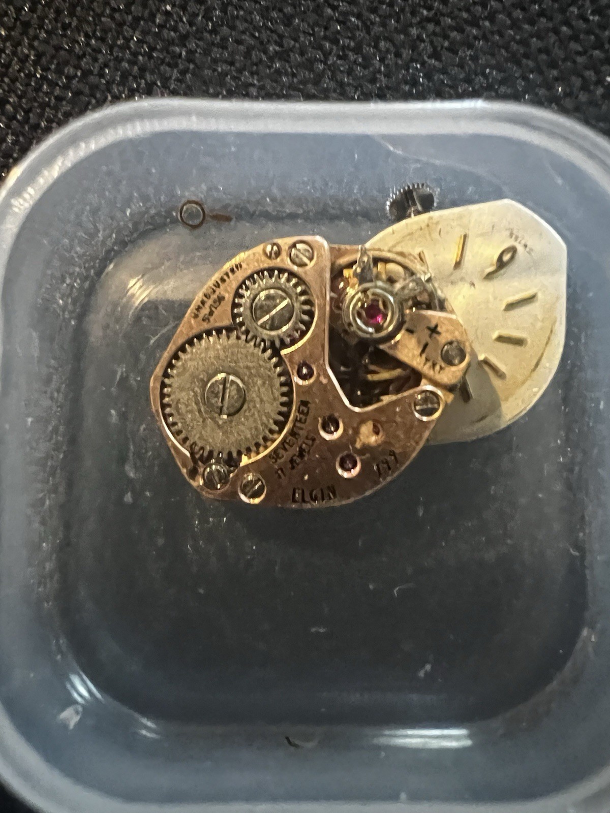 1961 Elgin Grade Cal. 799 ST FHF 69-21 Vintage Watch Movement 17 J Not running.