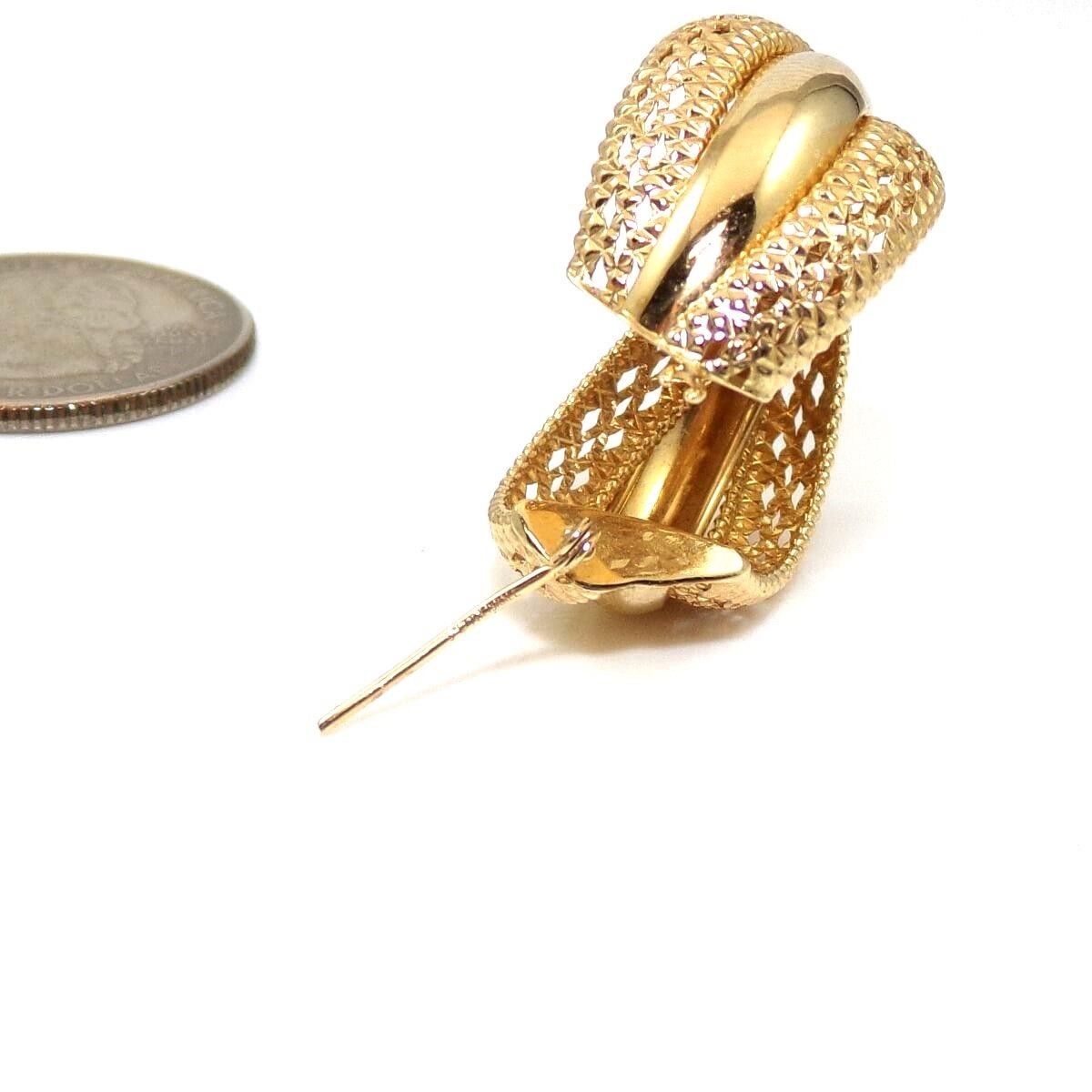 Michael Anthony 14K Yellow Gold Large Crossover Hoop Earrings