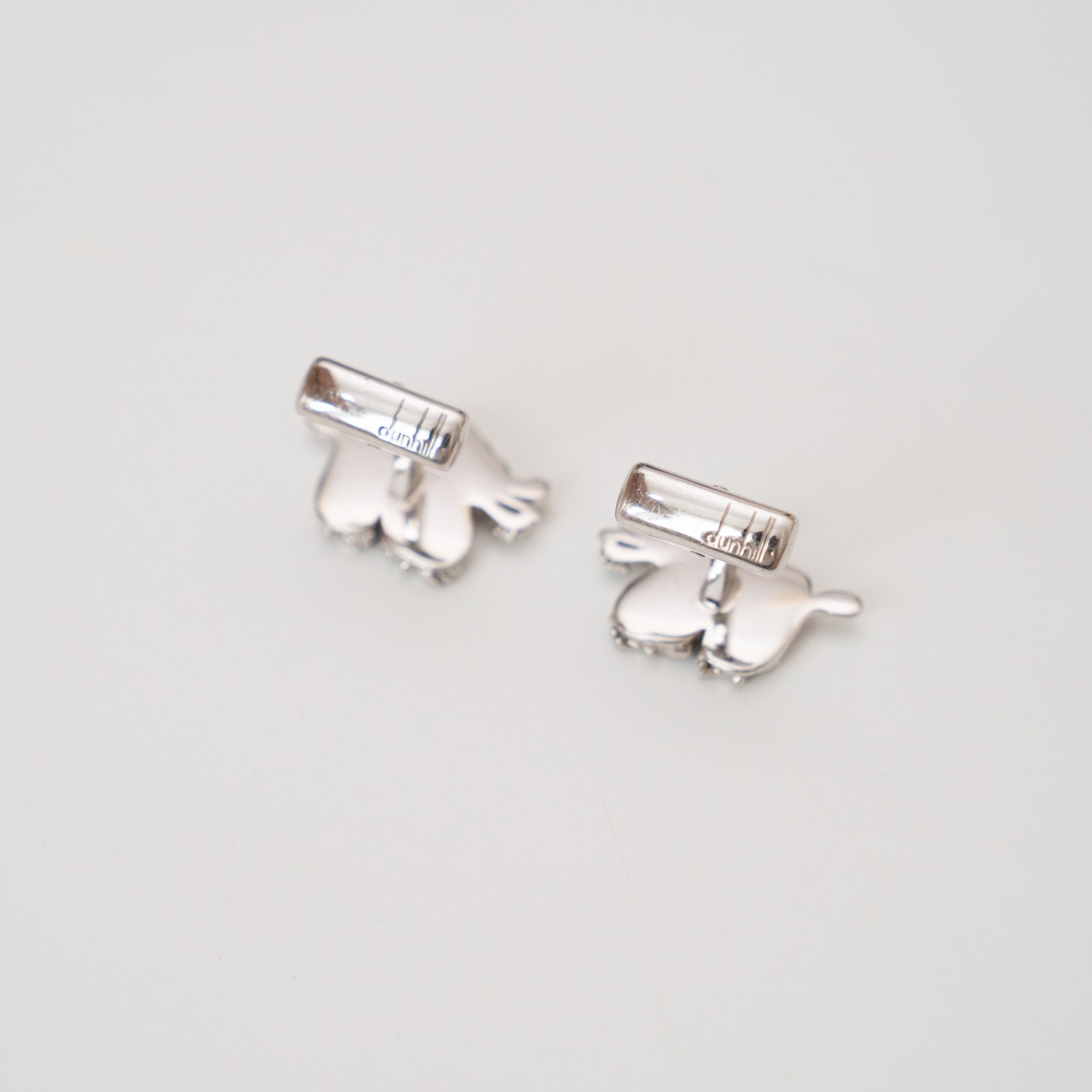 dunhill Cufflinks — Eastern Dragon Motif — Sterling Silver 925 — Hallmarked —