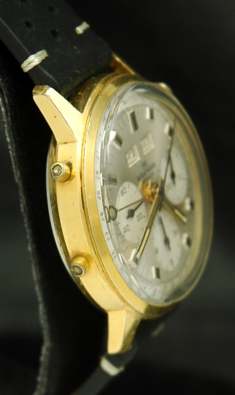 Wakmann Triple Calendar Chronograph Watch Valjoux 730 72c 73.1308.21 Gigandent