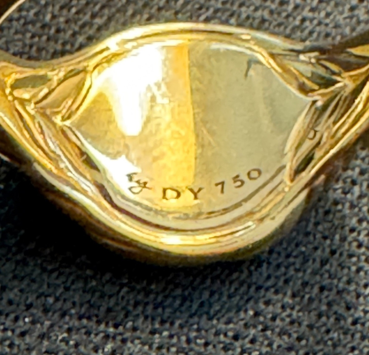 DAVID YURMAN Sculpted Cable Pinky Ring 9.7mm 18k Yellow Gold Sz 4.5 for Women