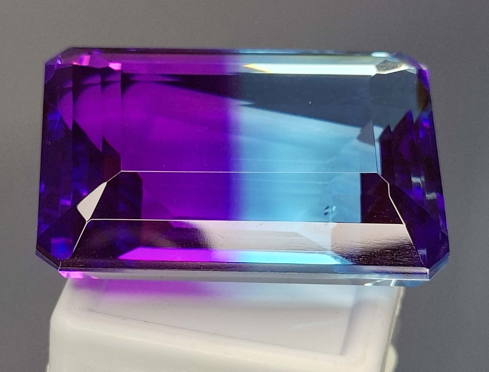 Ametrine Bi-Color Natural Emerald Cut 115-117 Ct Certified Loose Gemstone RK1078