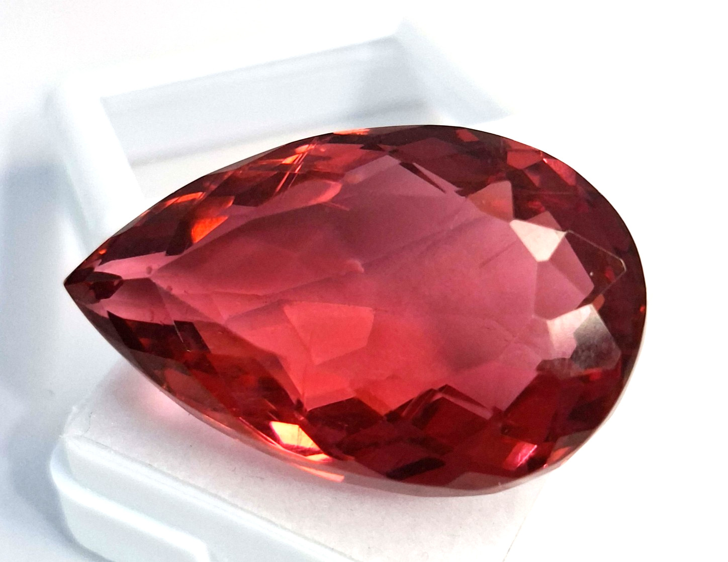 Rubellite Tourmaline Natural 61-63 Ct Pear Cut Certified Loose Gemstone SP737