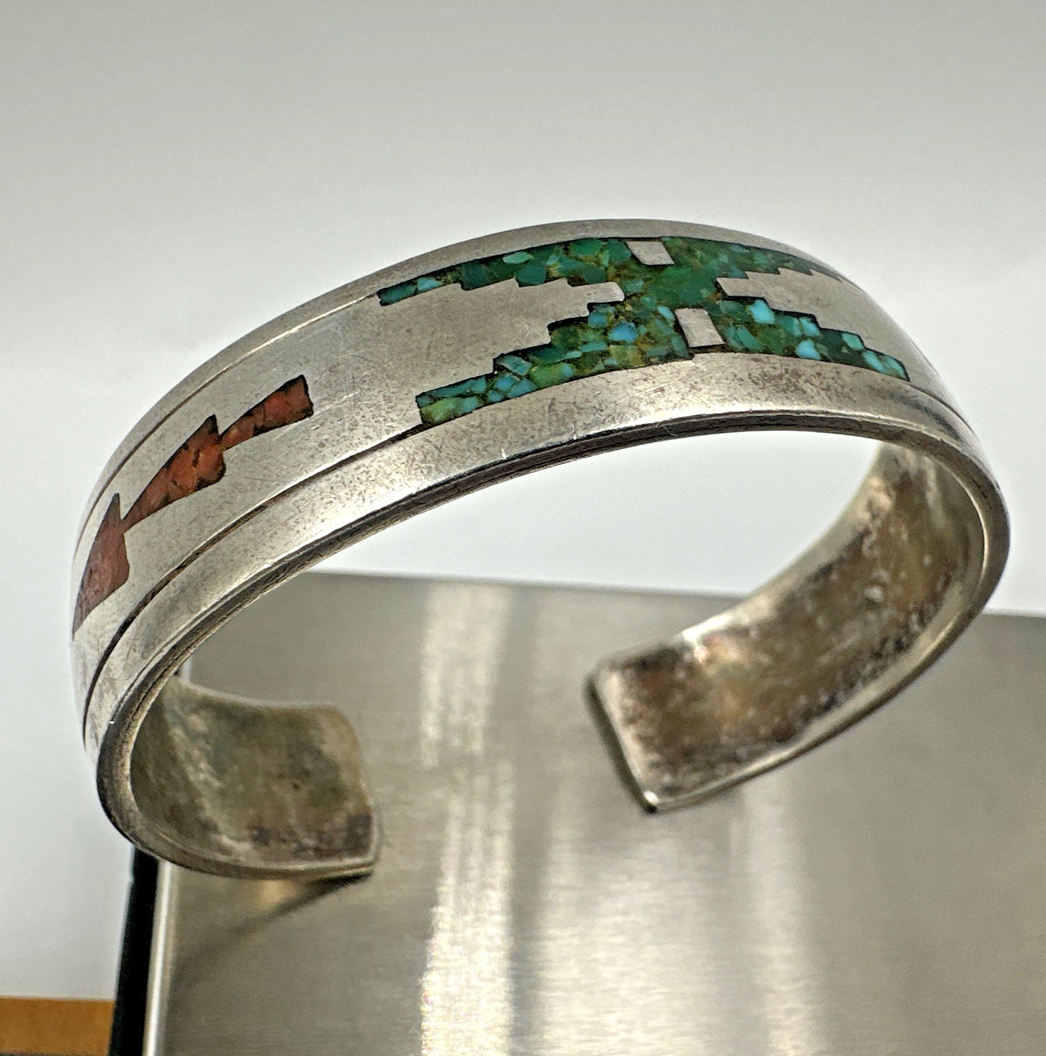 Vtg Early Tommy Singer Cuff Bracelet Sterling Sz 5.5 – ~6 Navajo 34.2g 13.5mm