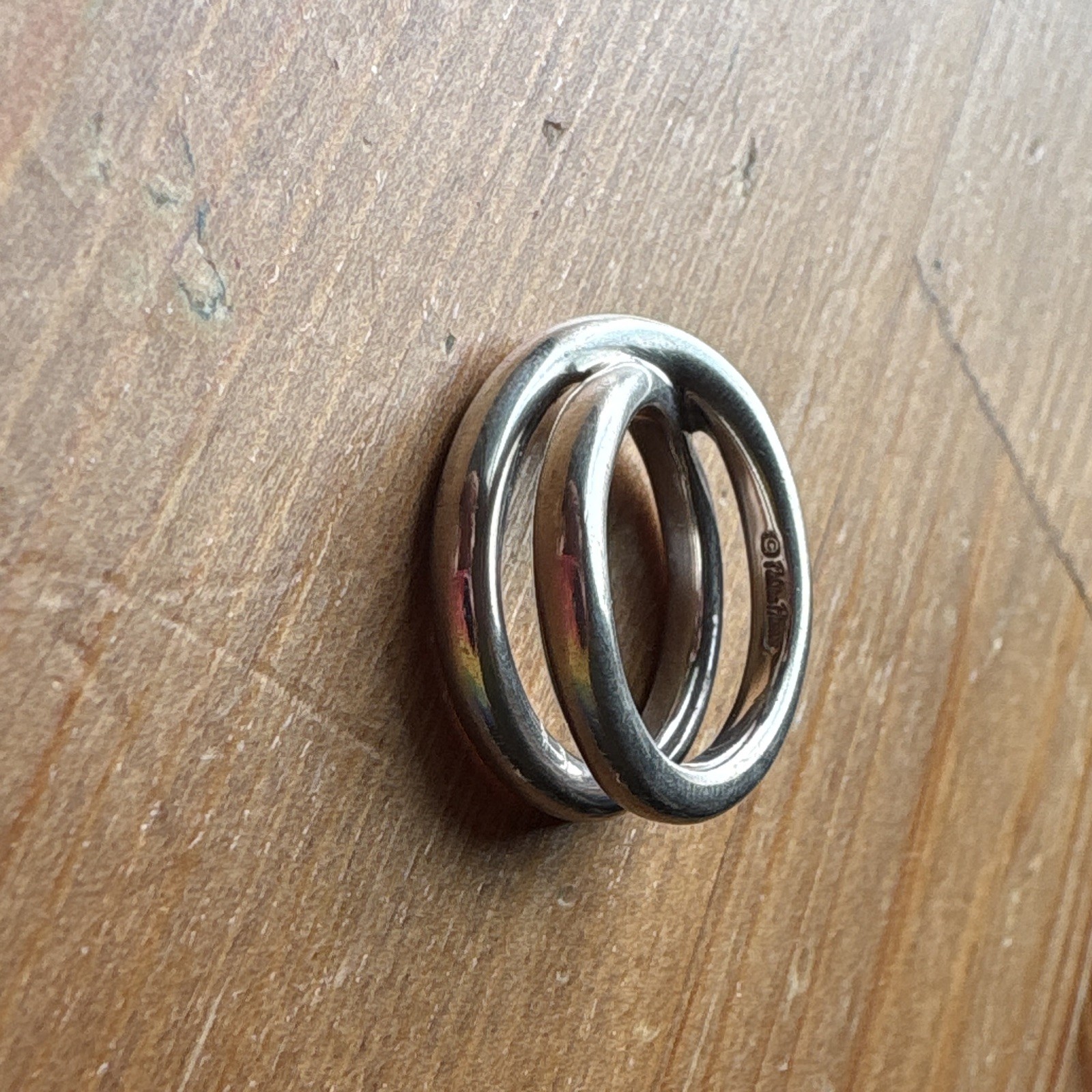 Tiffany & Co. Paloma Picasso crossover .925 silver ring size 5.75 – no bag/box