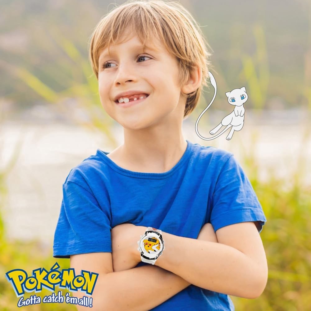 Kids Pokemon Digital LCD Quartz Watch – Unisex for All Ages, Fun & Stylish Timep