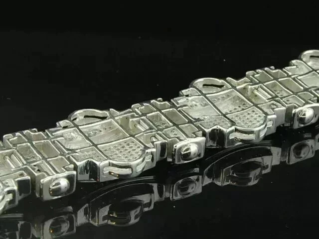 Men’s 12.CT Round Cut Lab Created Diamond Tennis Bracelet Gold Plated 925 Silver