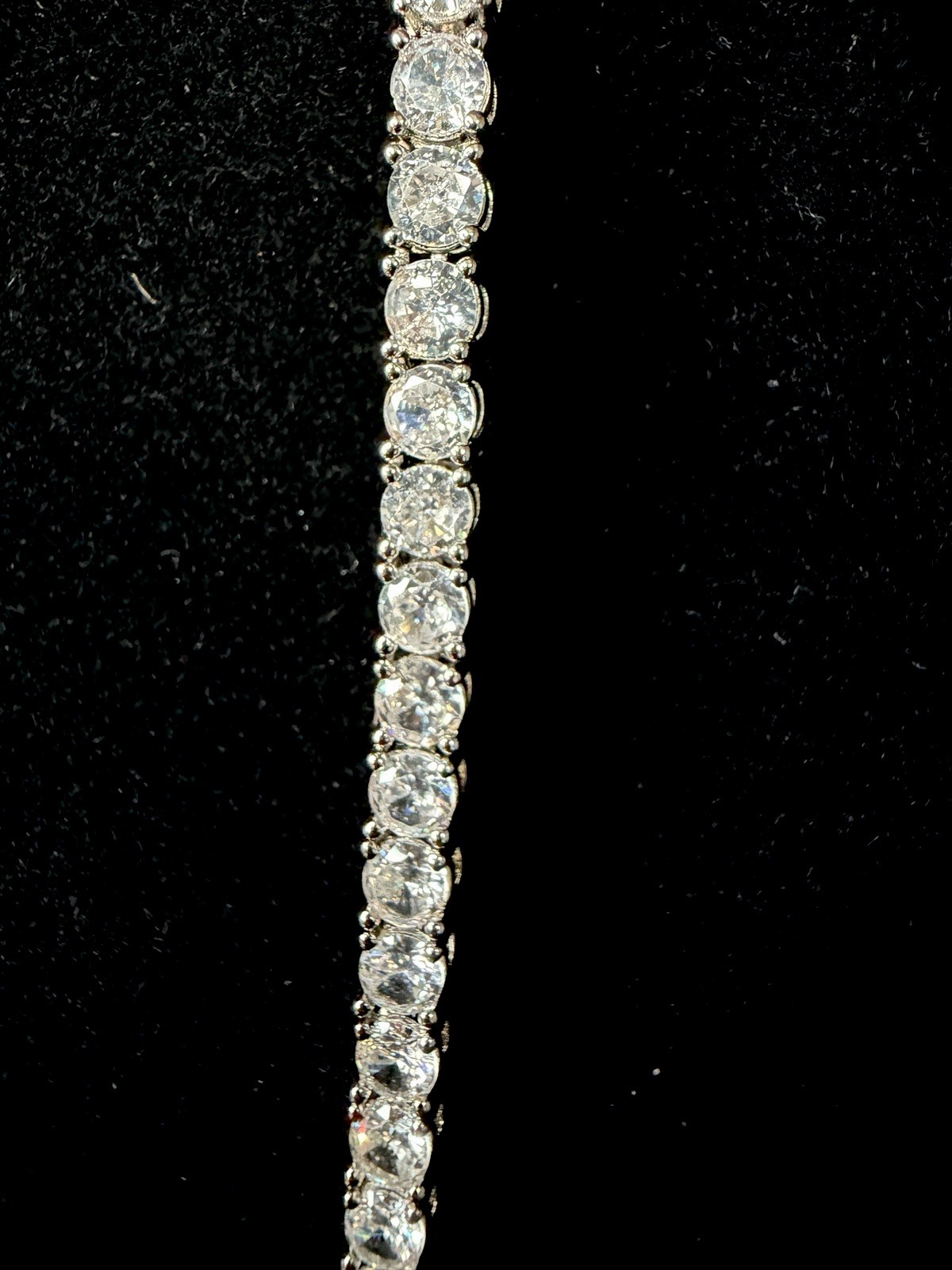 4mm Tennis Necklace 20in 14K White Gold Filled Round CZ Box Clasp. Beautiful!