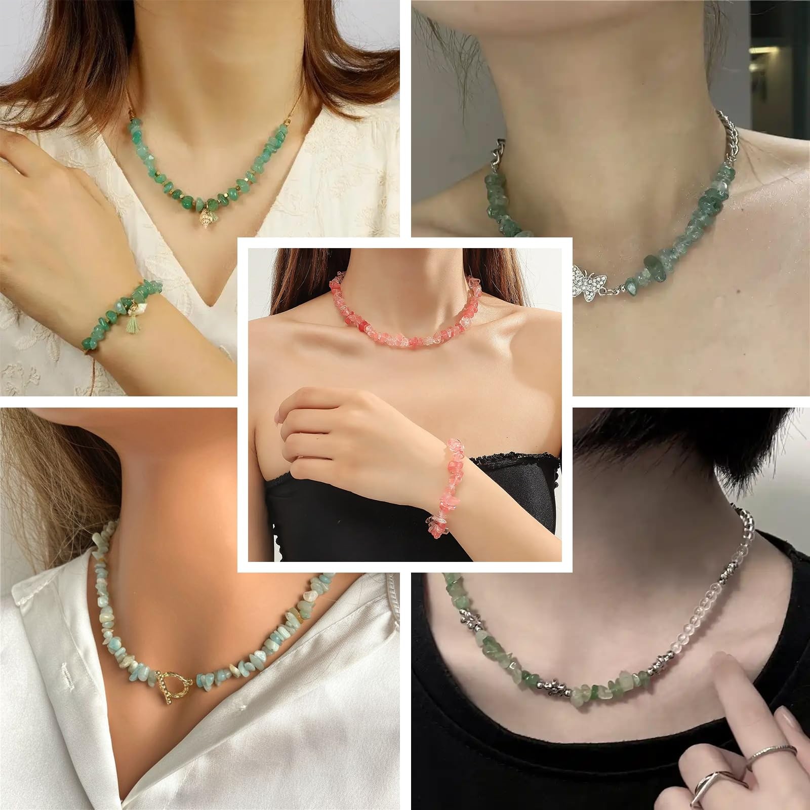 Ouubuuy Jewelry Making Kits for Adults Women with 1200pcs 20 small, colorful