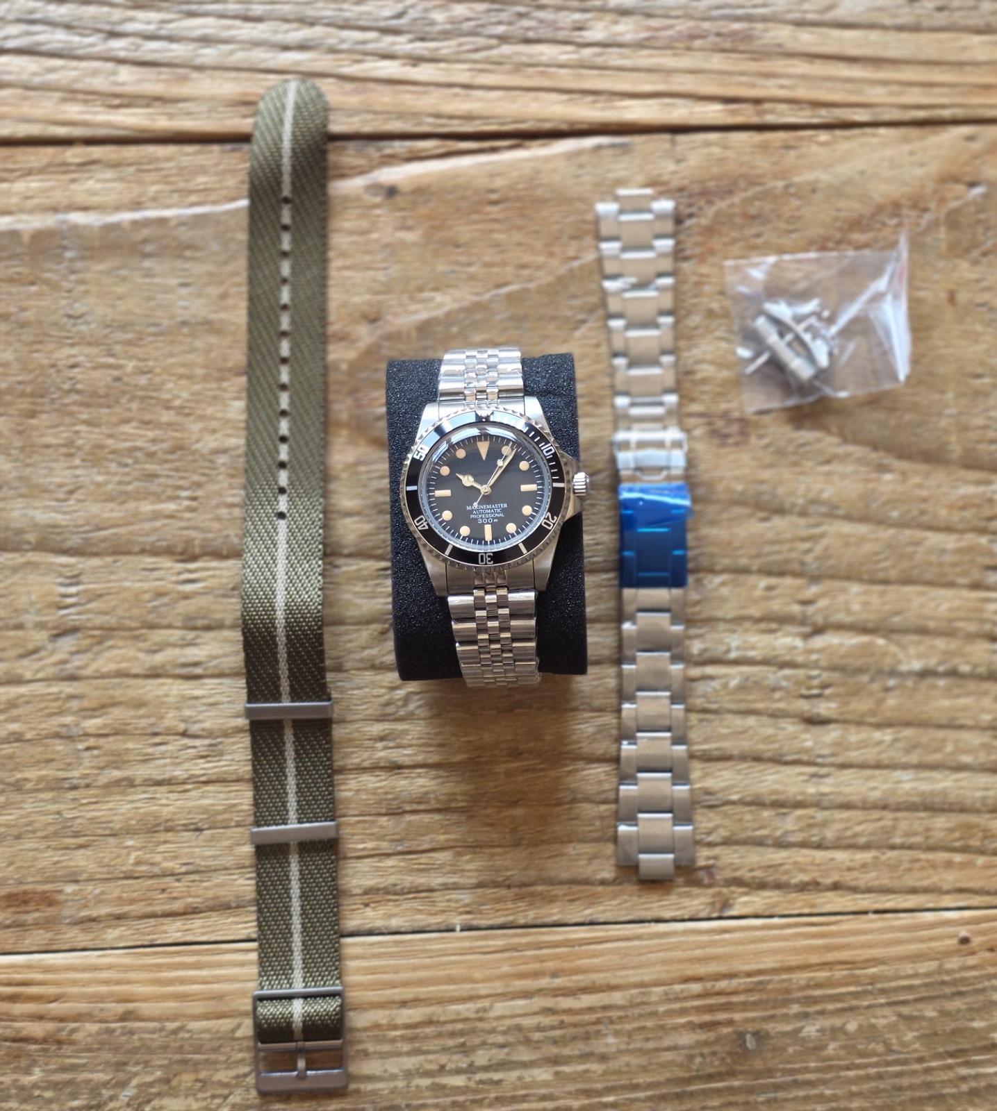 Watch Submariner , Nh35, Marine master, Stainless Automatic, With 3 Straps