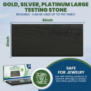 Testing Stone for Gold, Precious Metal Test Acid Silver Jewelry Tester Scratc…