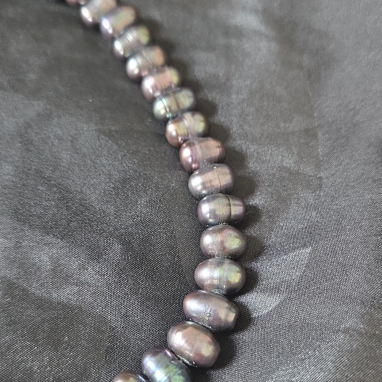 Baroque Gray Pearl Beaded Strand Necklace