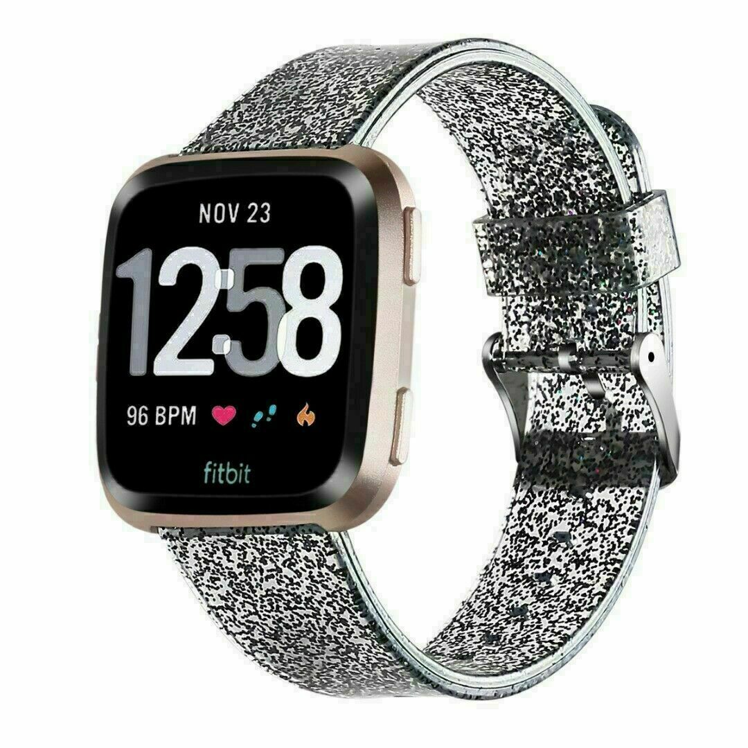 For Fitbit Versa 3 /Sense Bling Silicone Strap Replacement Watch Band Wristband