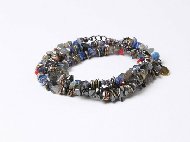 EVANGELION VIVIFY x RADIO EVA Pebble ＆Metal Chip’s Beads Cord (Kaoru)