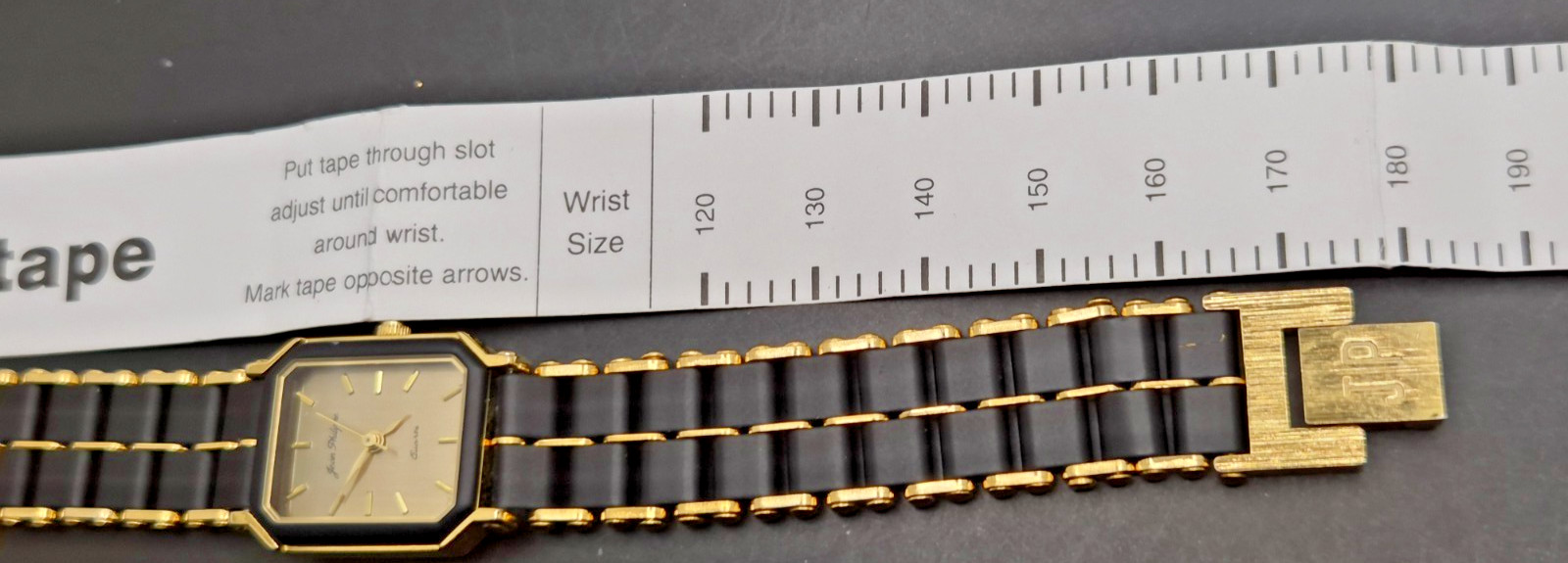 Vintage JEAN PHILIPPE Women’s Gold & Black Detail Quartz Watch-VGC/Working