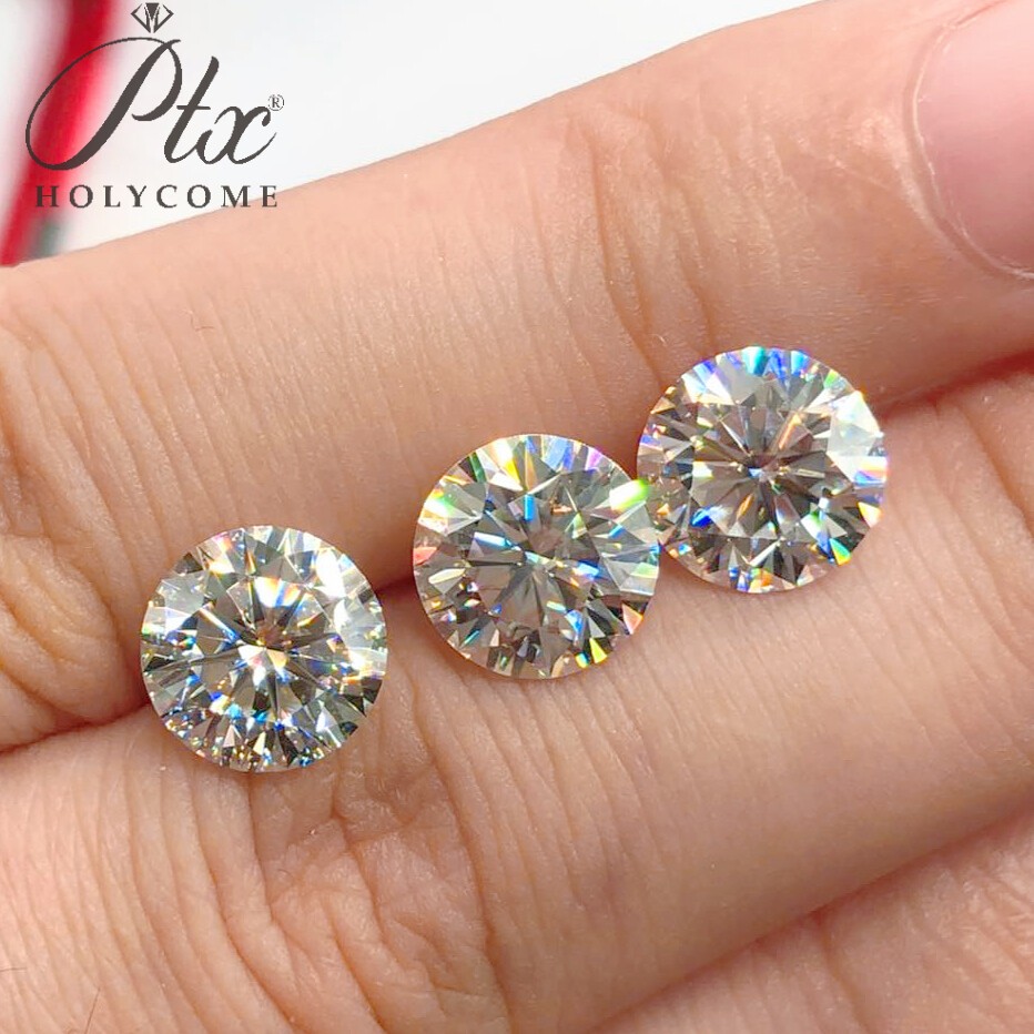 3mm~10mm Moissanite Loose Gemstones Round Cut White D Color VVS1 GRA for Jewelry