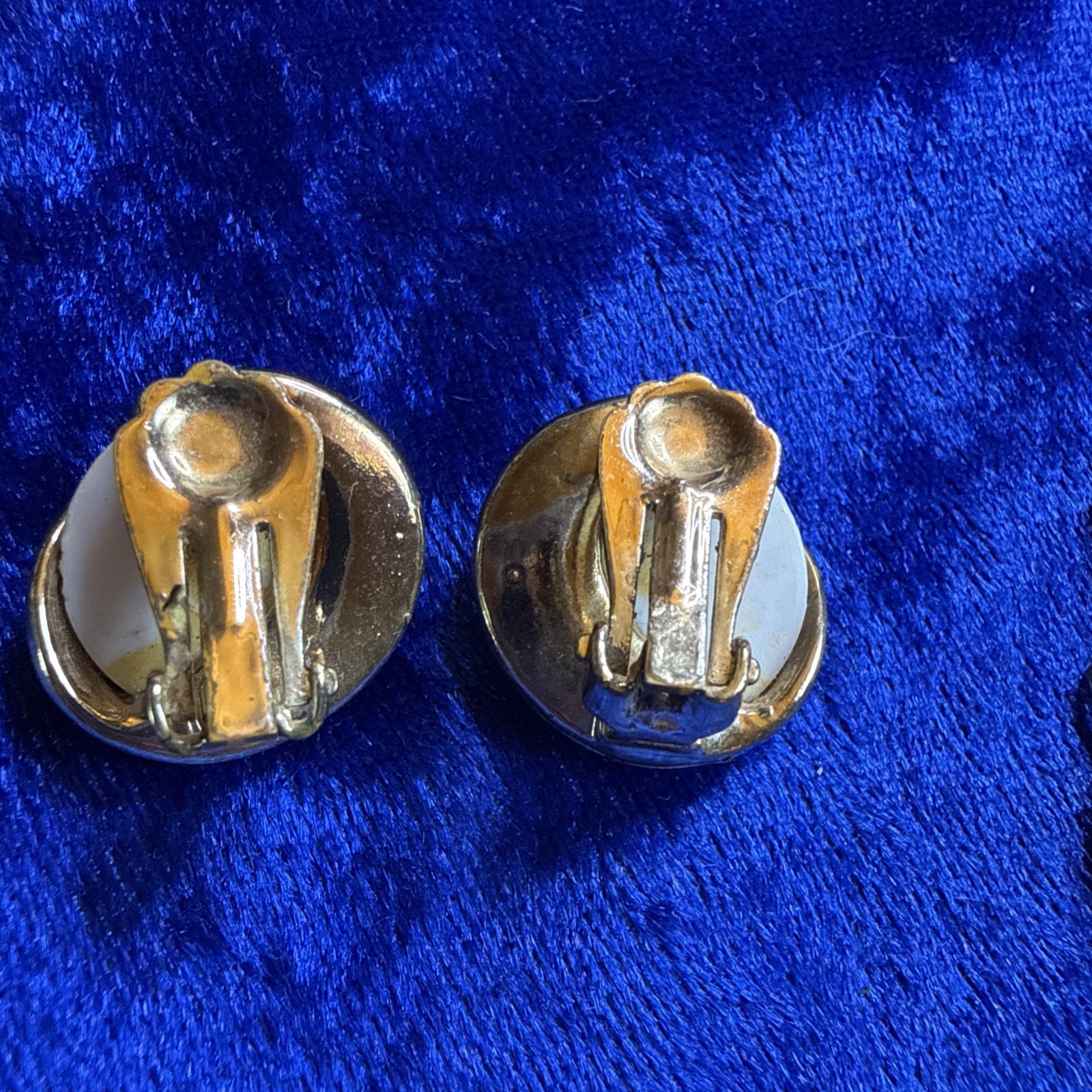 Vintage Clip On Earrings Lot of 3 Pairs Costume Jewelry Red White Mix Materials