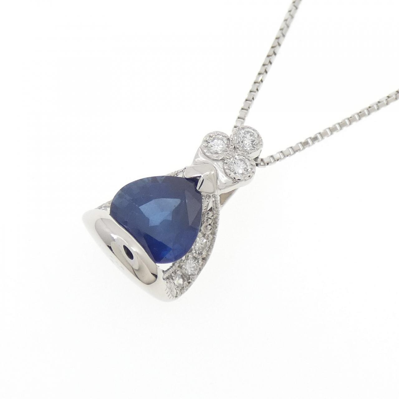 Authentic PT900/PT850 Sapphire Necklace 1.94CT #270-004-157-8909