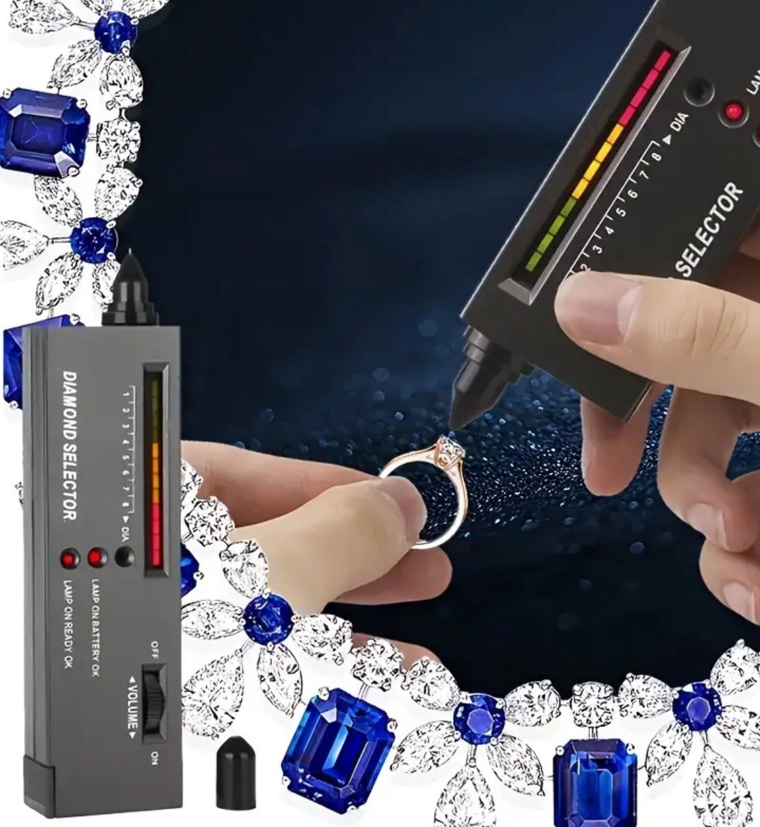 Professional Diamond Tester Pen High-Precision Jeweler Tool Gemstone Detector