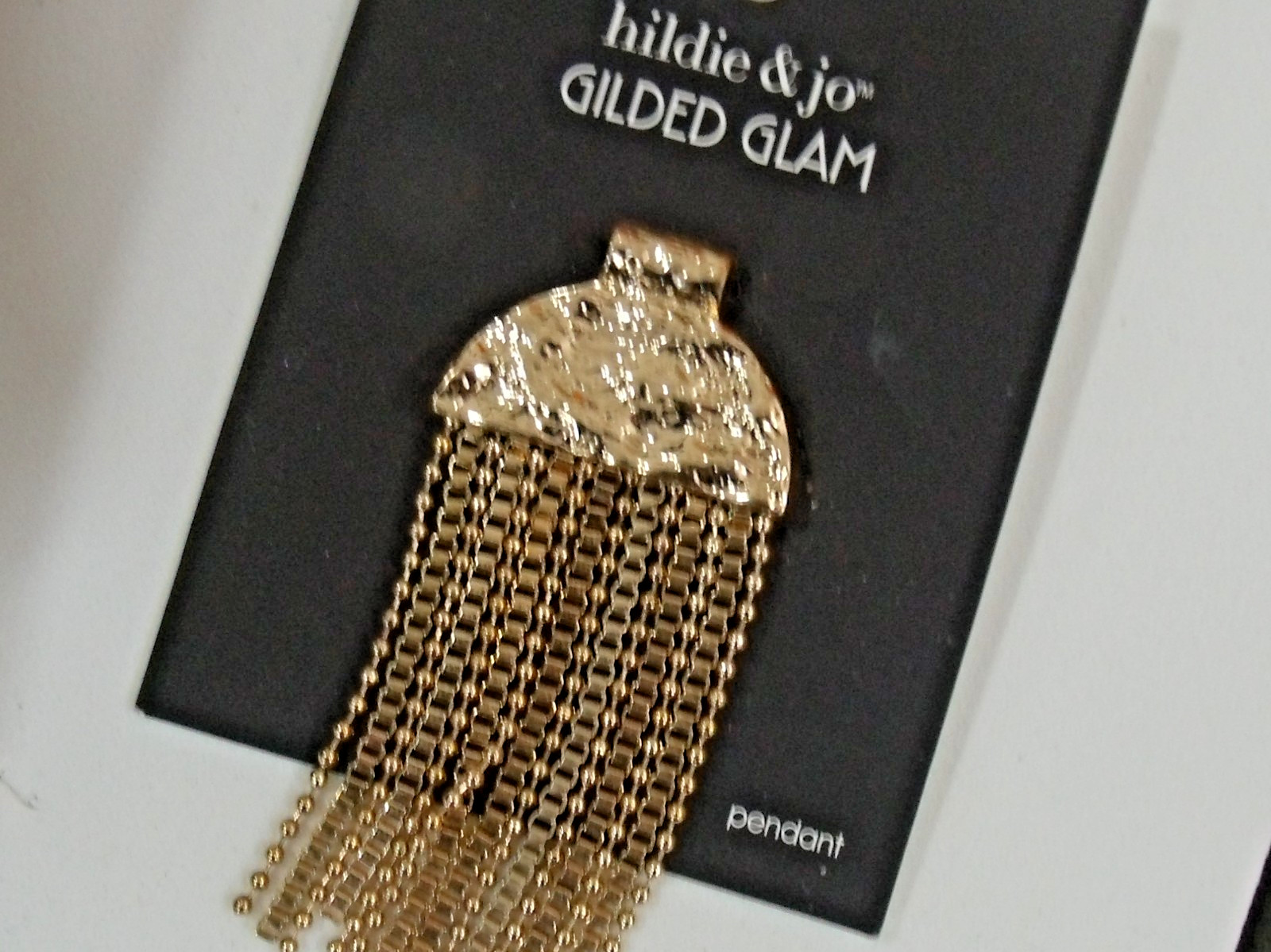 Hildie & Jo Gilded Glam Gold tone Pendant NWT
