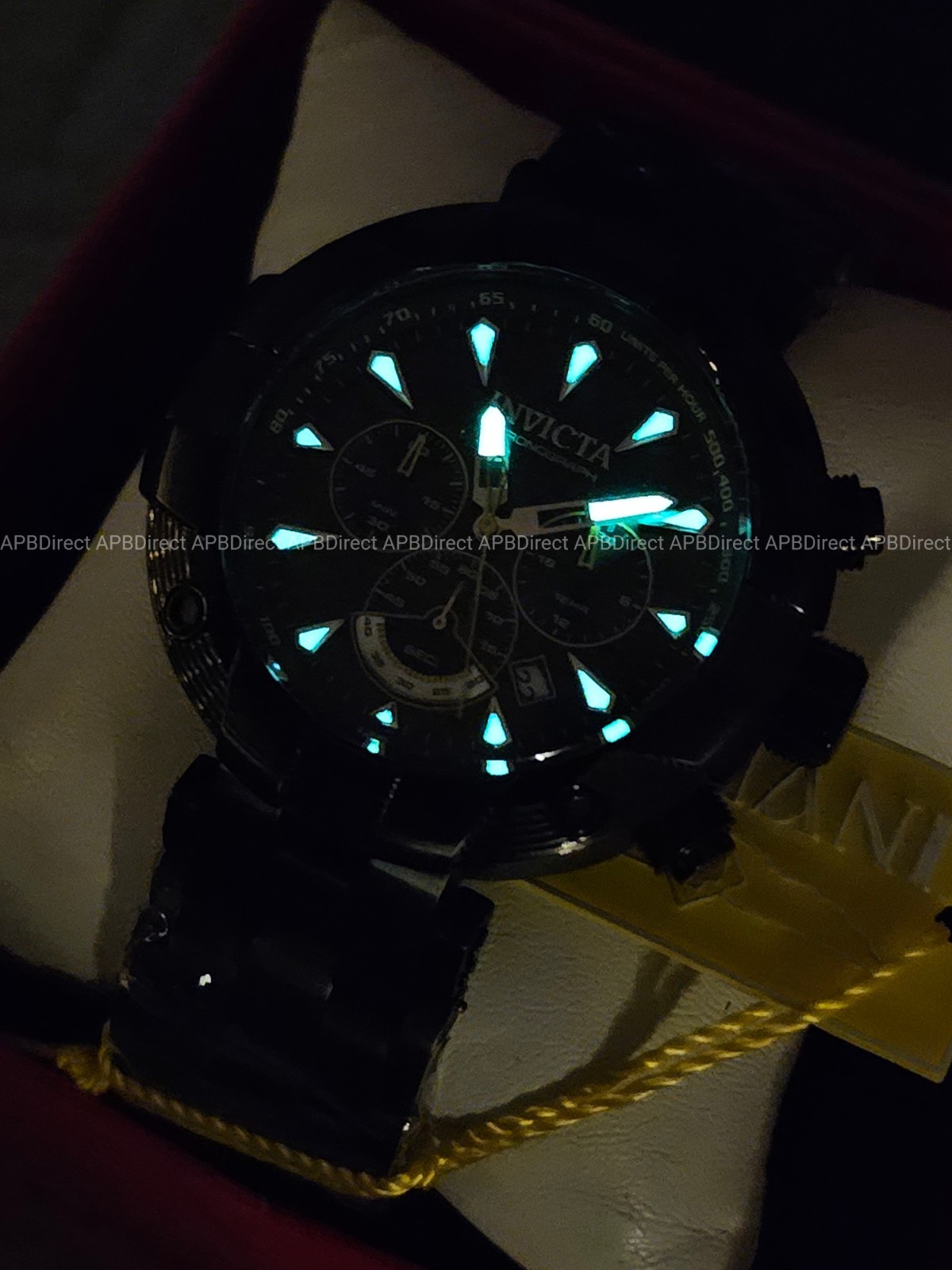 Invicta – SUBAQUA – Chronograph Black Yellow LUME Flame-Fusion Mens watch