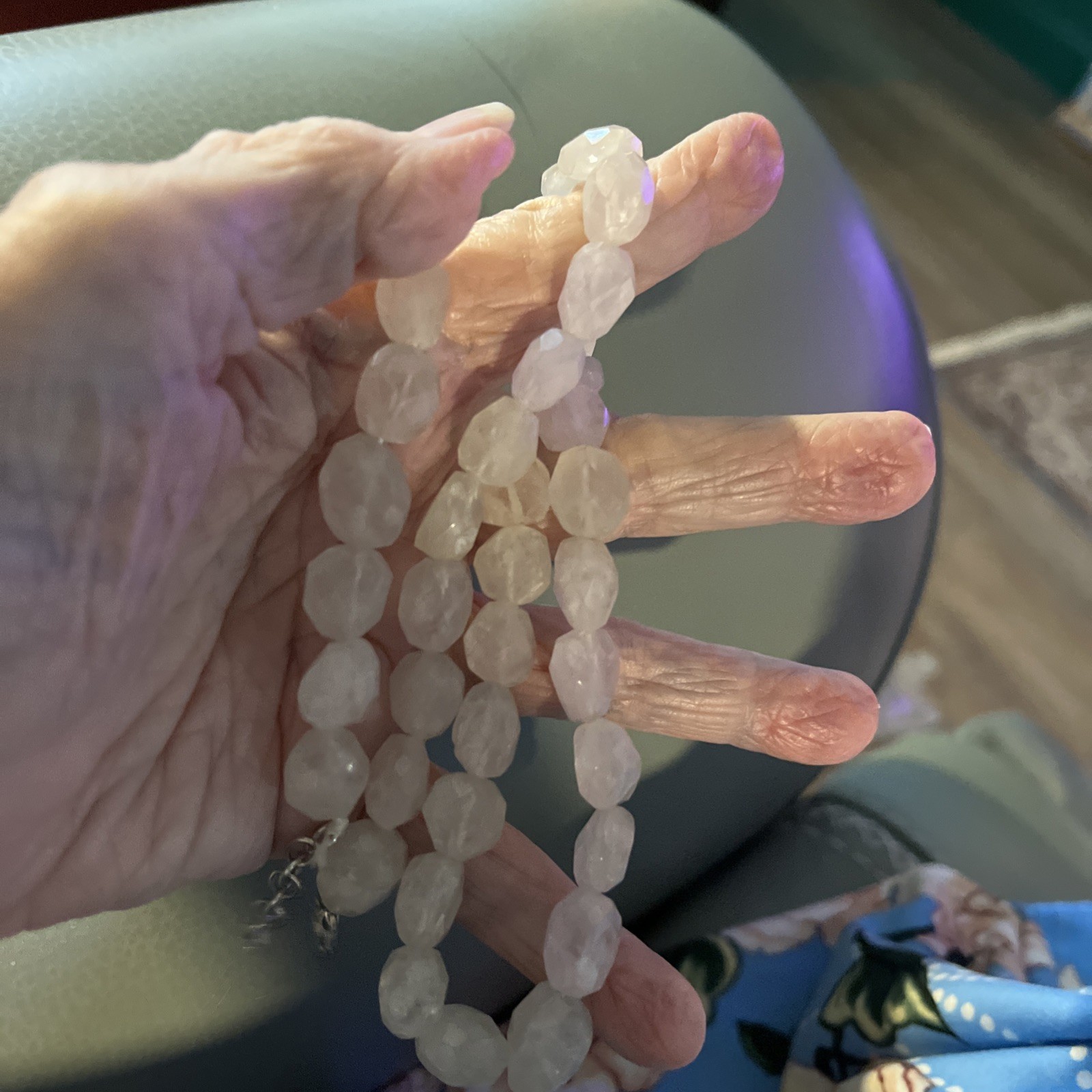 Necklace. Fantastic Off White Rock Crystals. WOW!!