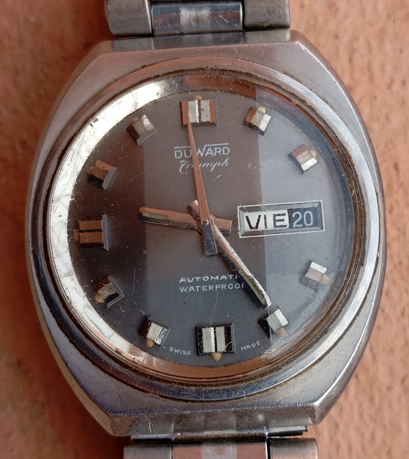 duward water proof automatic eta 2788 vintage watch for repair