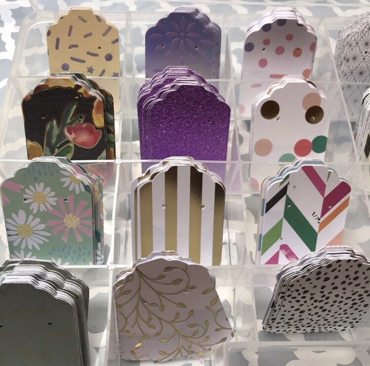 100pc earring cards mixed small size 2” x 1″