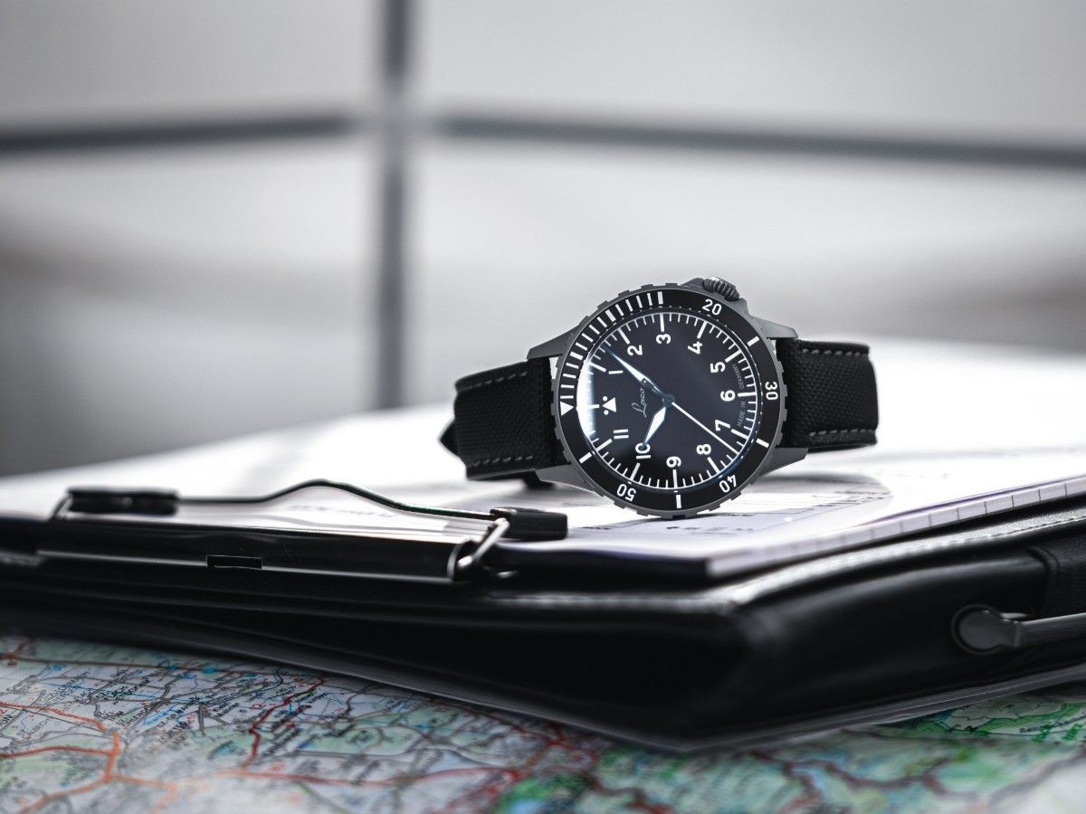 Laco 862192 Koln Grau Pilot Watch Special Models Dark Sandblasted Automatic