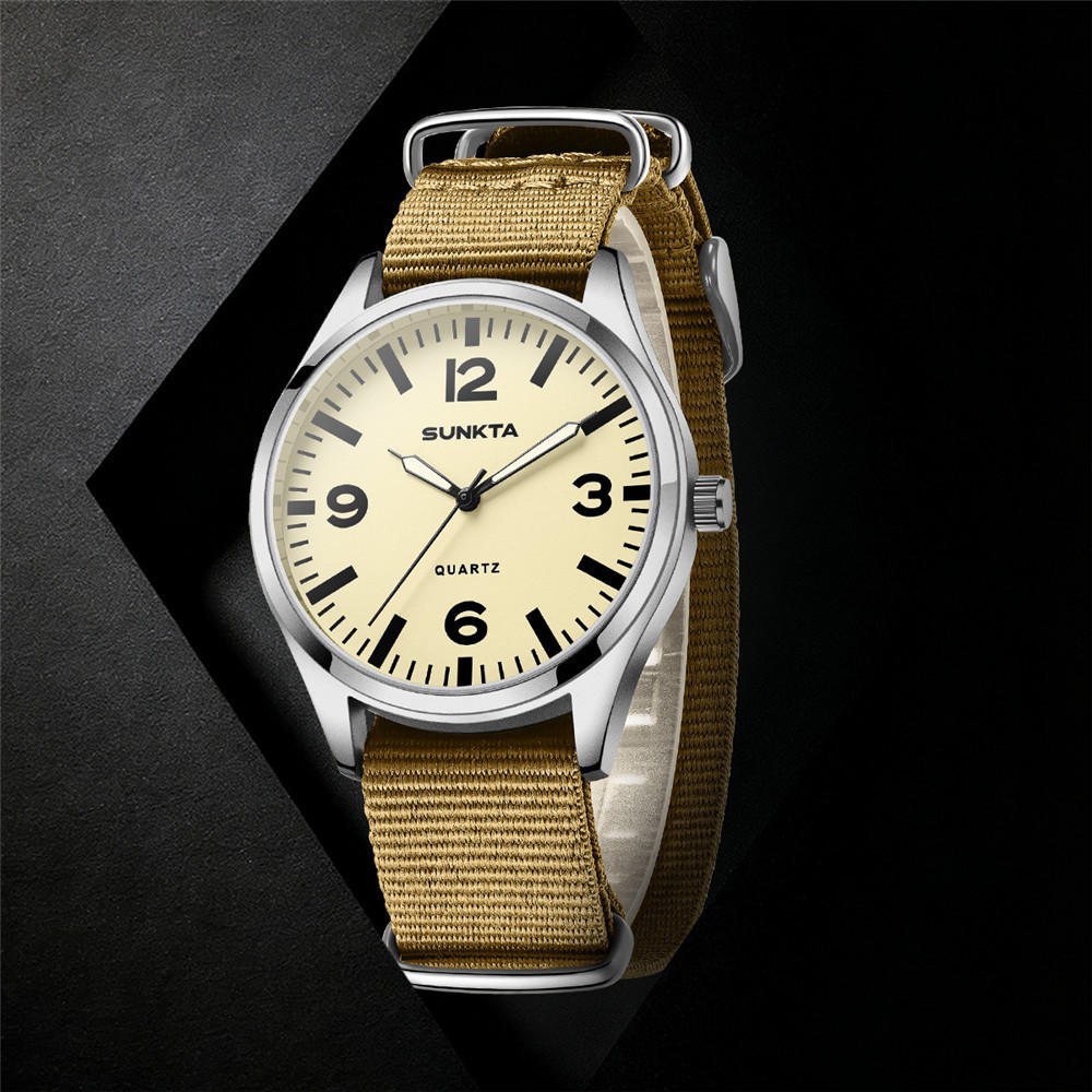 LIGE SUNKTA Men Quartz Watch Nylon Strap Wristwatch Boy Girl Outdoor Sport Watch