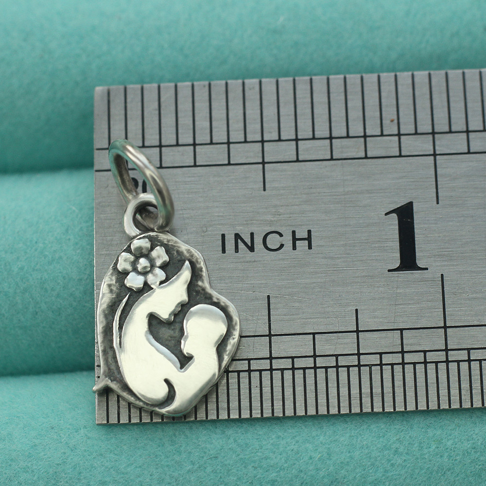 925 Sterling Silver Mom Baby Charm Pendant Baby Shower Mother’s Day For Necklace