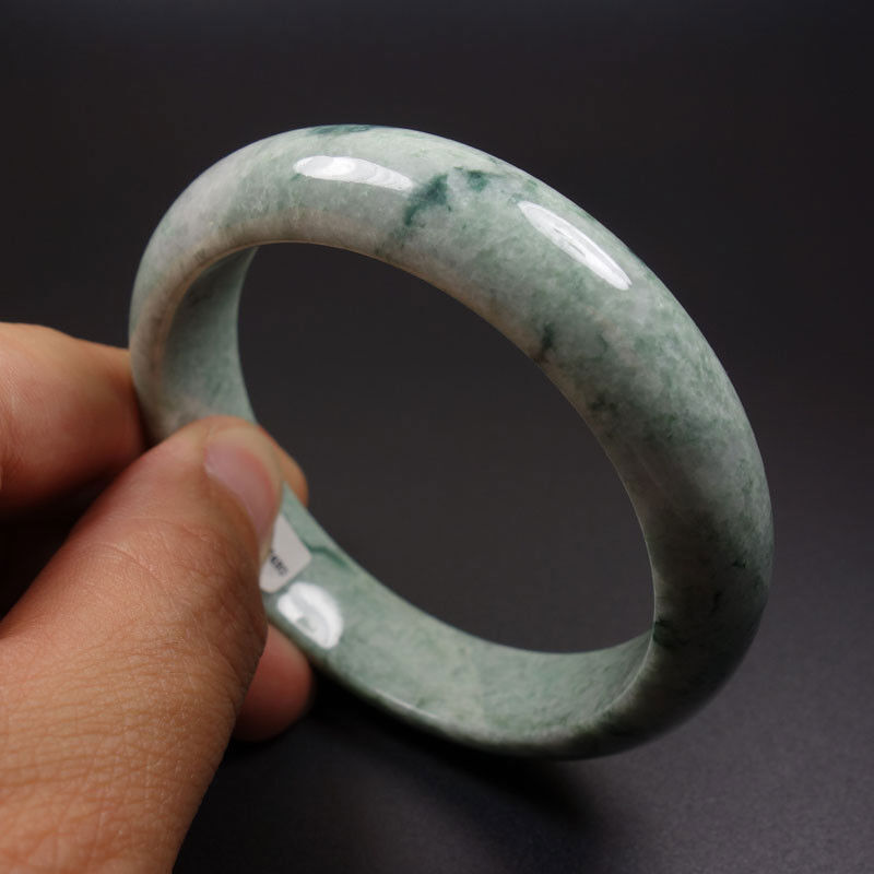 61mm Certified Grade A 100% Natural Green Jadeite Jade Bracelet Bangle Z07013