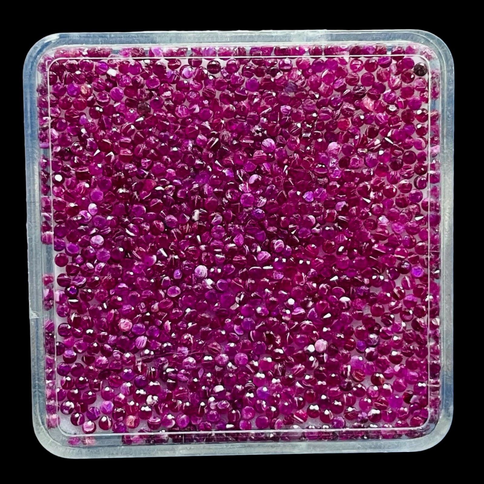 100 Pcs Natural Ruby 1.4mm Round Cut Rich Red Loose Gemstones Wholesale Lot