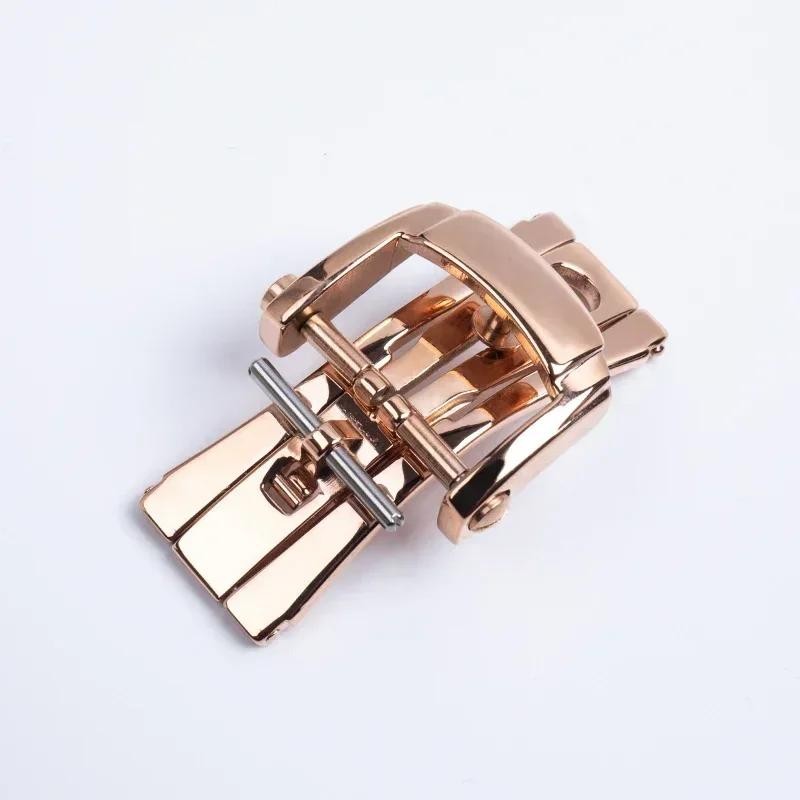 New 18mm Precision Folding Buckle Stainless Steel Clasp for Leather Rubber Strap