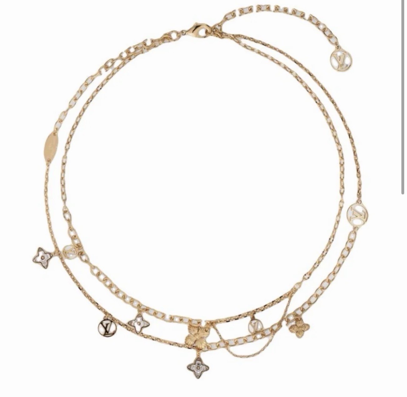 Louis Vuitton Collier Blooming Strass Necklace – Gold Tone – Excellent Condition