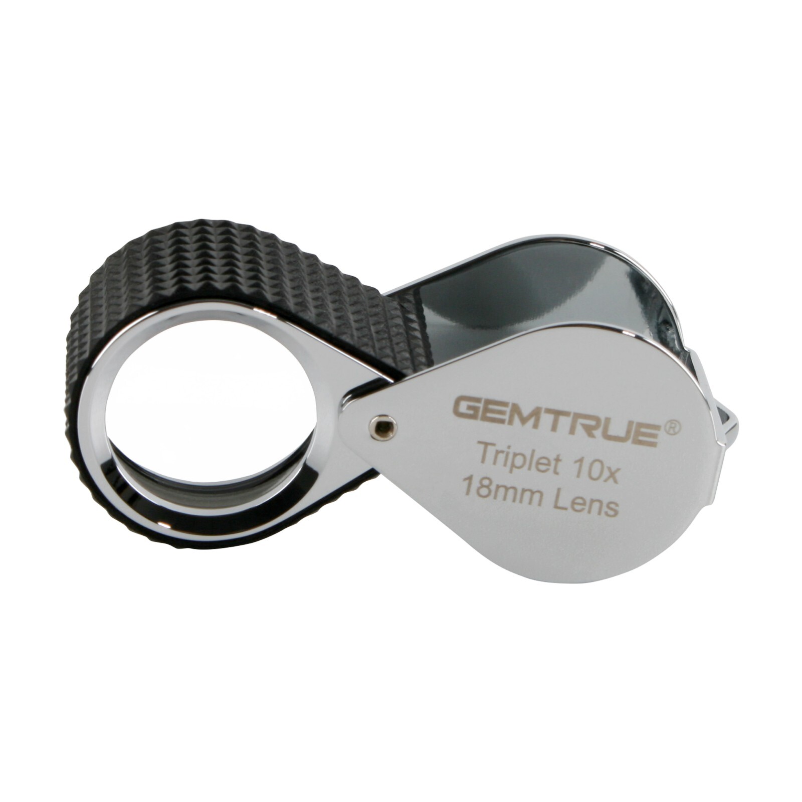 GemTrue Jewelry Loupe 18mm 10x Triplet Loupe with Rubber Grip Diamond Magnifier