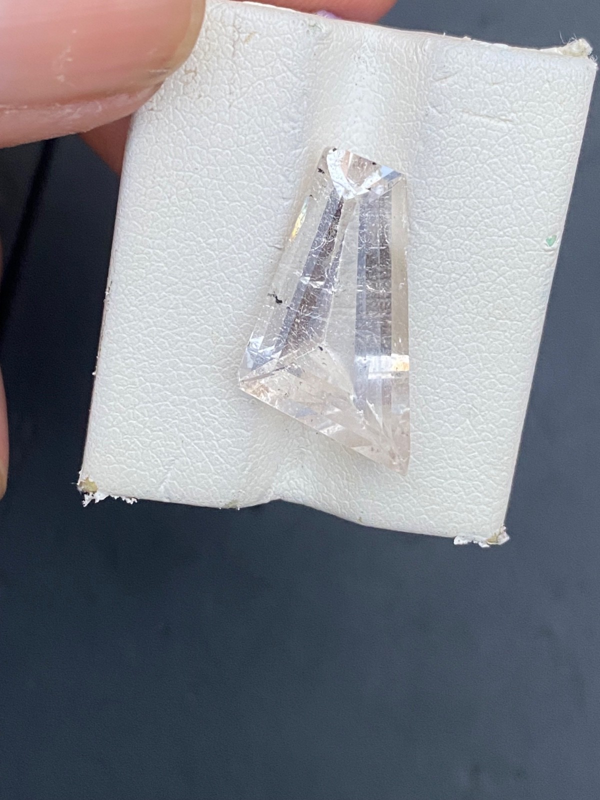 10.10 ct Natural cut heatedTopaz loss Gemstone cushion shape from Pakistan