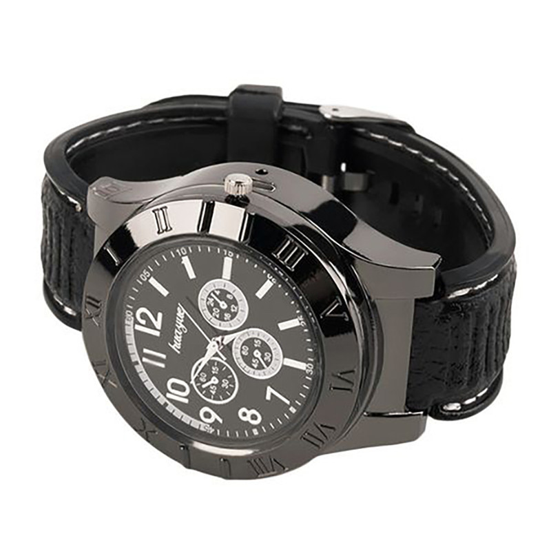 Military Men Lighter Watch USB Cigarette Rechargeable Windproof Flameless