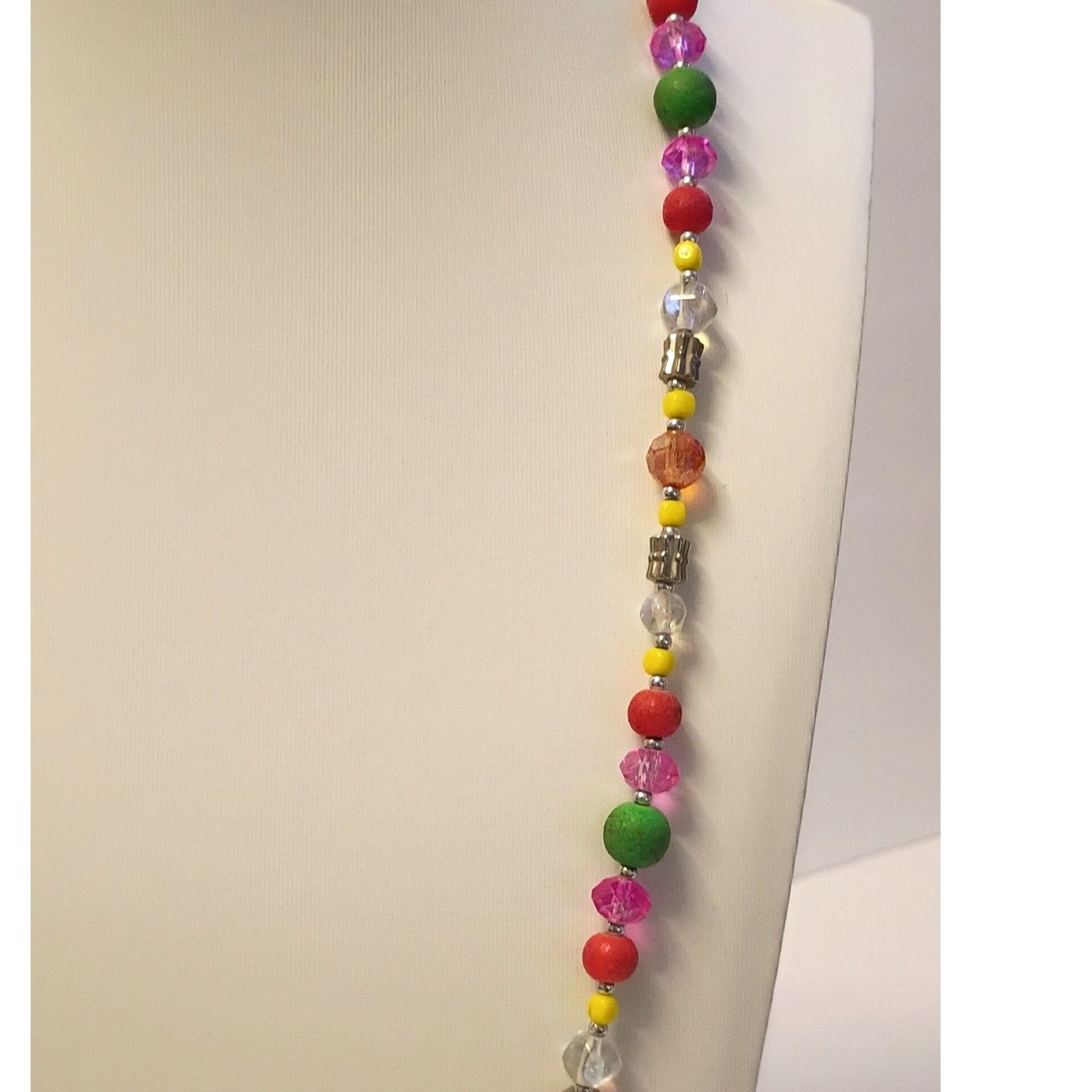 Lovely Colorful and Lightweight Necklace of Small Glass beads of Many Colors