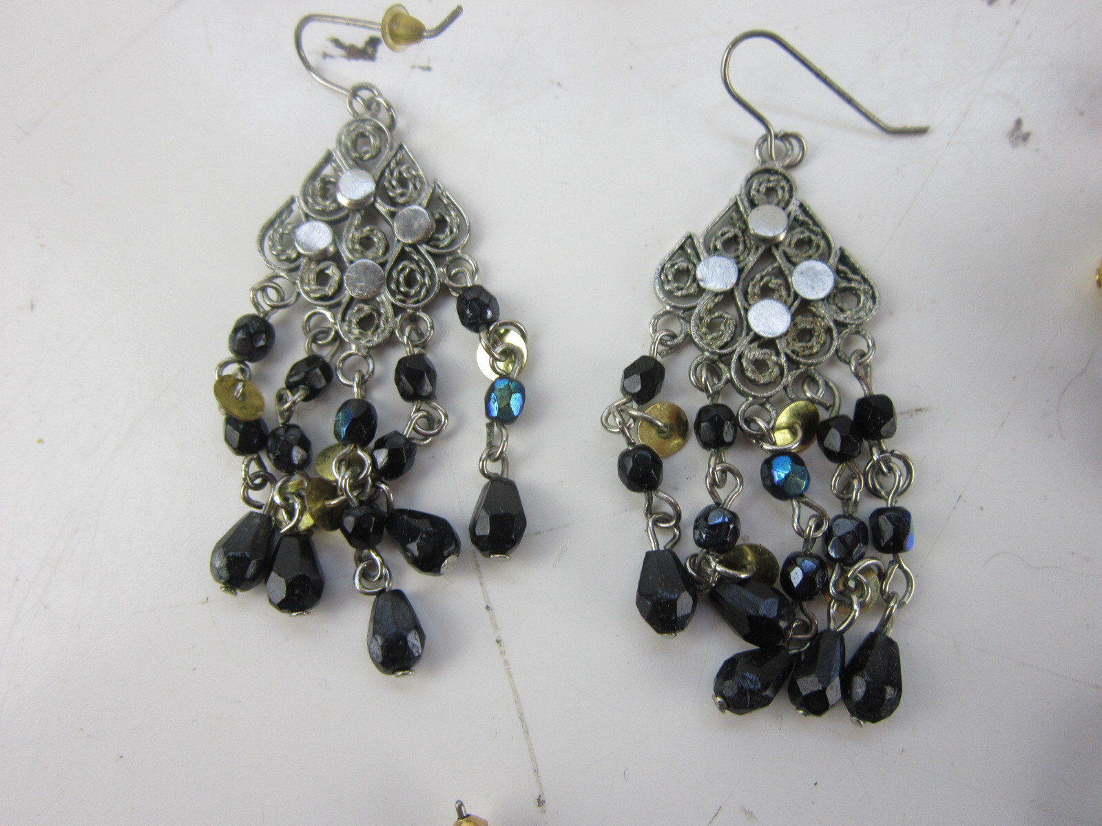 Vintage Earrings Lot, Some Clip On. Ring, Pendant. Not Researched.
