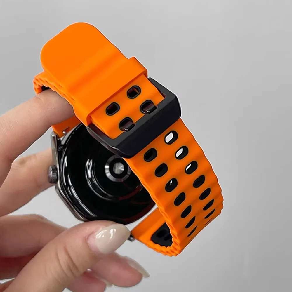 22mm Silicone Strap for Amazfit Balance 2 1 Bip 6 5/GTR 4 3 Pro/Huawei 46mm Band