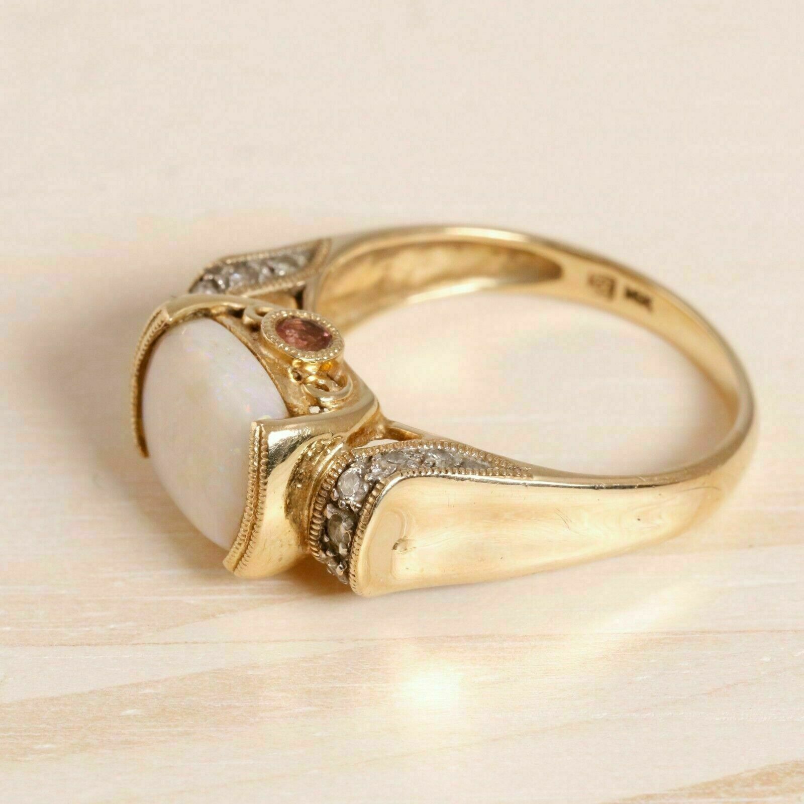 Natural Fire Opal 2Ct Oval Cut Solitaire Engagement Ring 14K Yellow Gold Plated