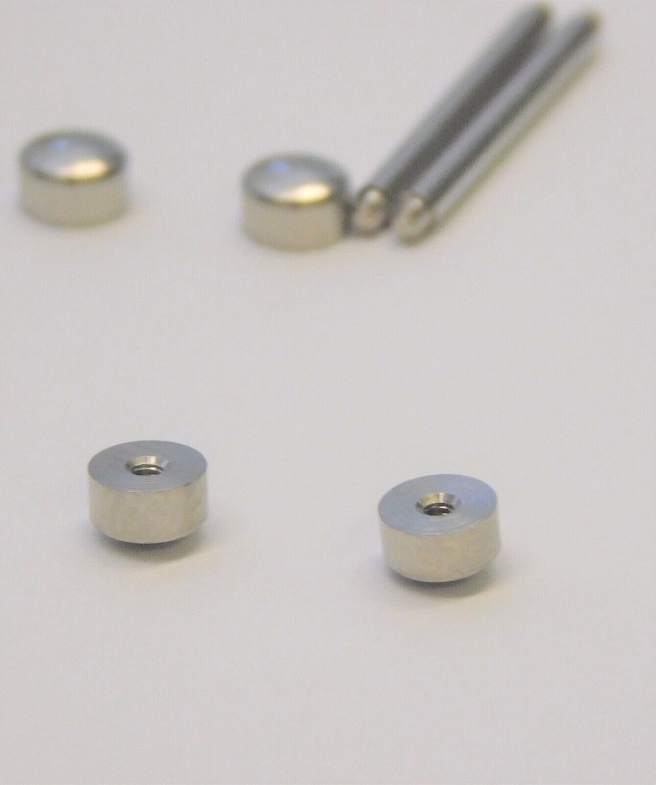 Nickel plated bar and screw T-bar for watch bands diam. 1.60mm 15 to 19mm Swiss