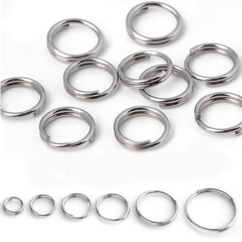 Open Jump Rings Double Loops Split Rings Connectors For Jewelry Making key chain